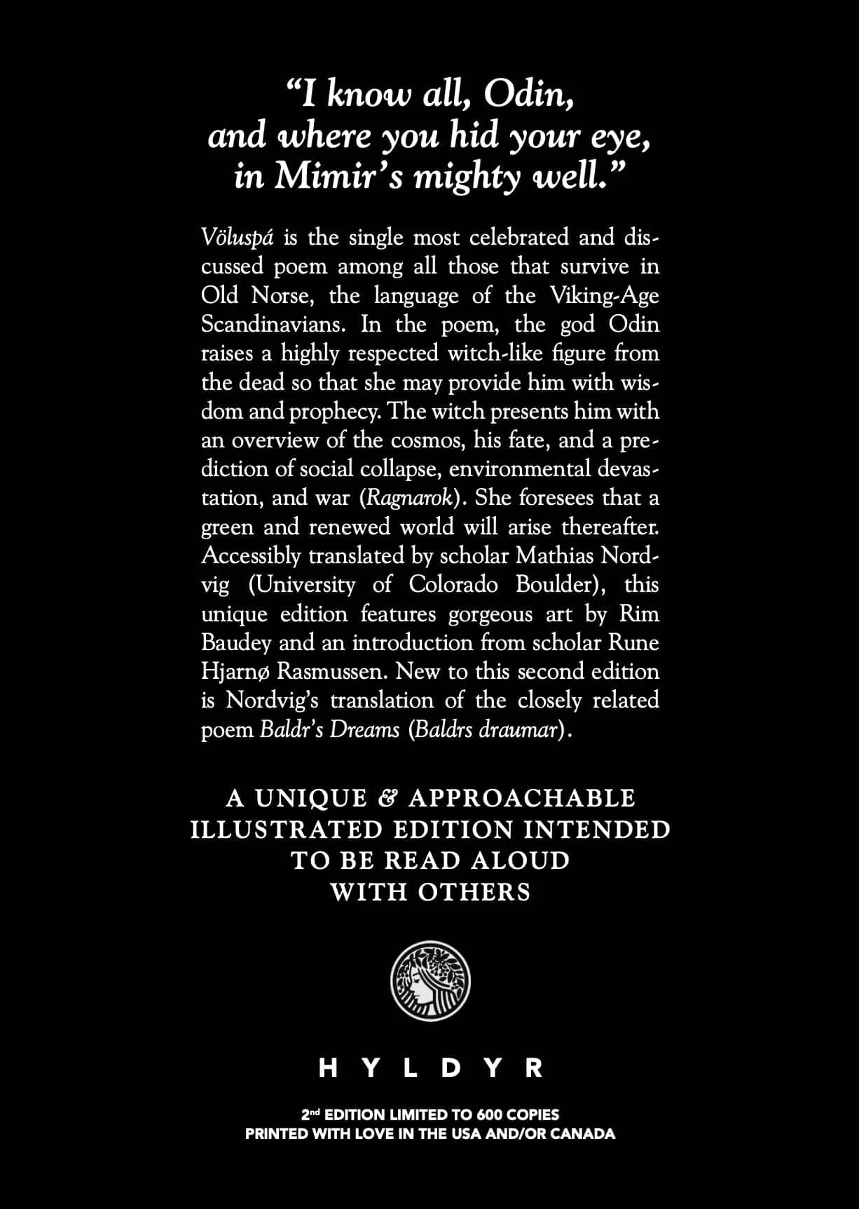 The Comparative Völuspá - HYLDYR Publications